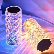 16 Color Changing Rose Crystal Diamond Table Lamp