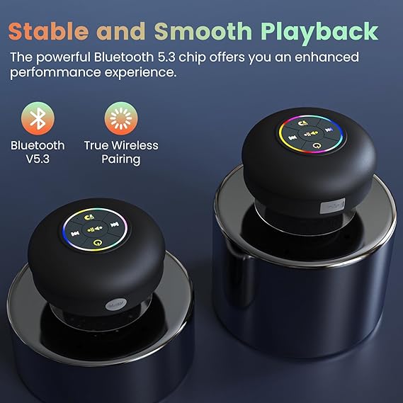 Large Suction Cup Waterproof Bluetooth Speaker